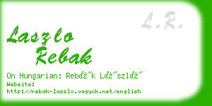 laszlo rebak business card